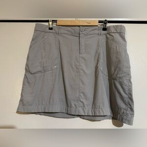 Eddie Bauer sport active fit Gray Women's Skort skirt with shorts Tall XL